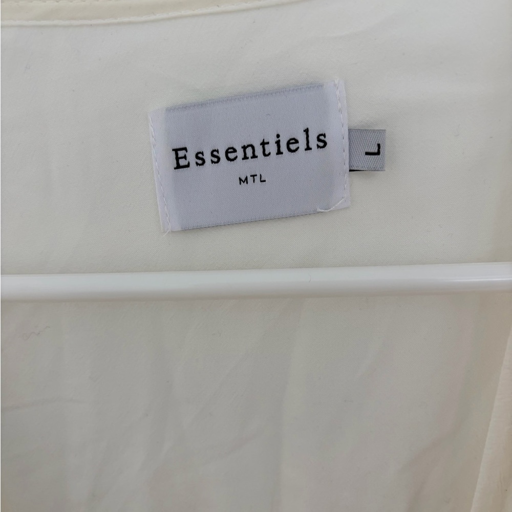 Essentials Off-White Wrap Long Sleeve Top - Picture 5 of 9